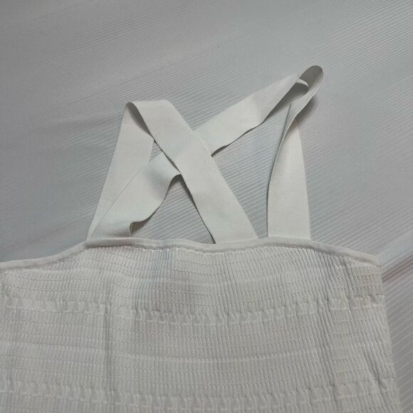 Parker White Strappy Tank Top Size Medium - Picture 3 of 8